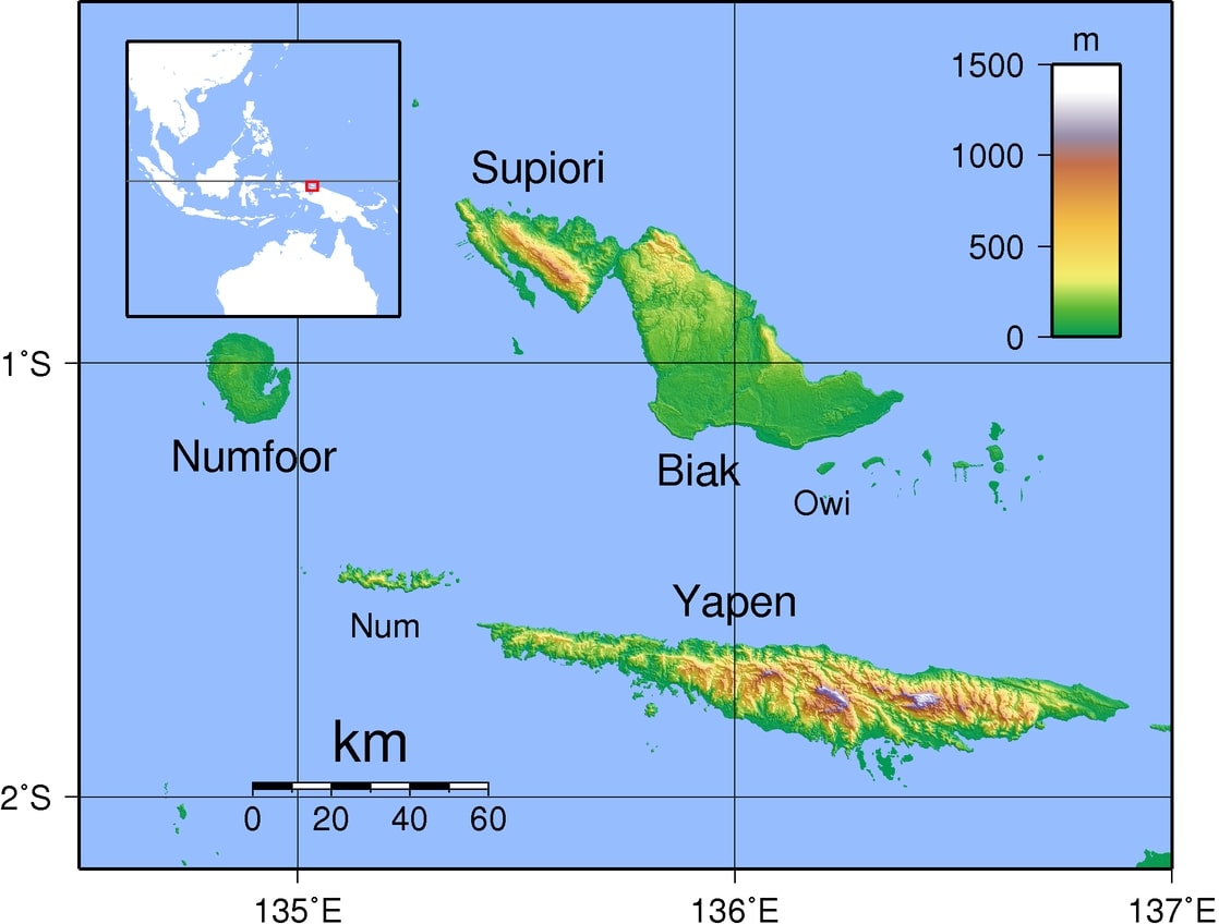 Map of Biak locality